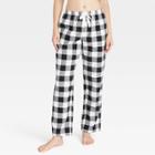 Women's Perfectly Cozy Flannel Plaid Pajama Pants - Stars Above White