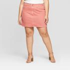 Women's Plus Size Colored Denim Mini Skirt - Universal Thread Sierra Rose