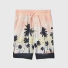 Boys' Palm Tree Graphic Knit Shorts - Art Class Orange