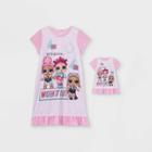 Girls' L.o.l. Surprise! Doll & Me Dorm Nightgown - Pink