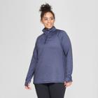 Women's Plus Size Long Sleeve 1/2 Zip - C9 Champion Blue Heather Dash