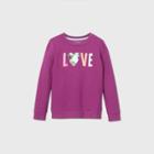 Girls' Printed Pullover Sweatshirt - Cat & Jack Purple