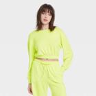 Women's Cropped Lounge Sweatshirt - Colsie Yellow