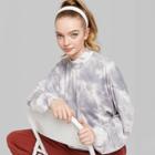 Women's Long Sleeve Mock Turtleneck Tie Dyed Sweatshirt - Wild Fable Gray