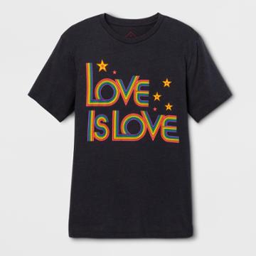 Well Worn Pride Adult Short Sleeve Love Is Love T-shirt - Blue Crush Xs, Adult Unisex