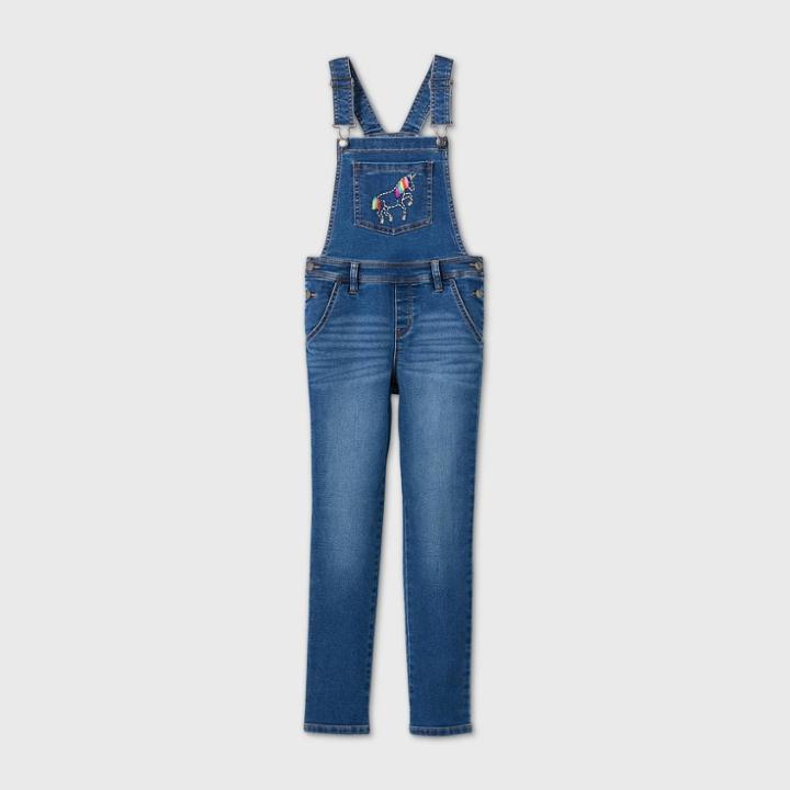 Girls' Unicorn Overall Jeans - Cat & Jack