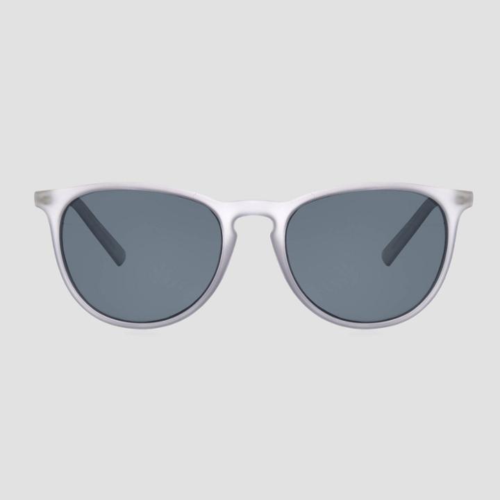 No Brand Women's Polarized Round Plastic Metal Combo Sunglasses - Silver, Women's, Size: Small, Grey/silver