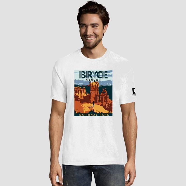 Hanes Men's Short Sleeve National Parks Service T-shirt - White