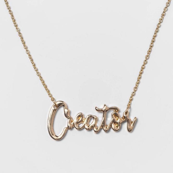 No Brand Jam + Rico Black History Month Creator Necklace - Gold