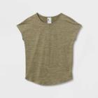 Girls' Short Sleeve Studio T-shirt - All In Motion Dark Green