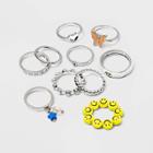 Smiley Face And Butterfly Ring Set 10pc - Wild Fable ,