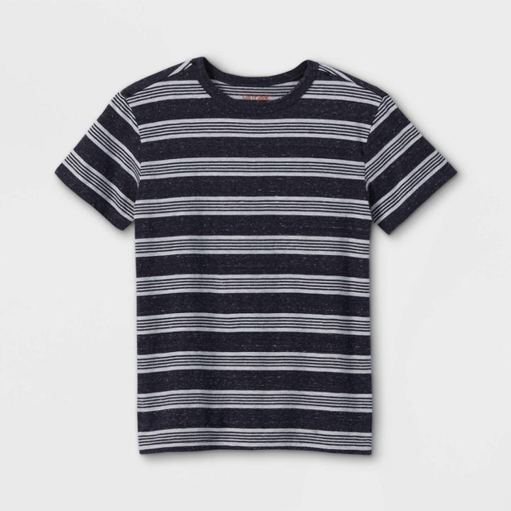 Boys' Striped Short Sleeve T-shirt - Cat & Jack Navy/white