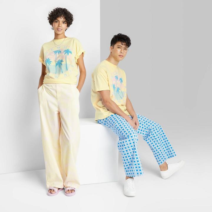 Short Sleeve Oversized T-shirt - Wild Fable Light Yellow