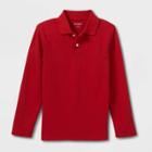 Plusboys' Long Sleeve Interlock Uniform Polo Shirt - Cat & Jack Red