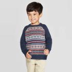 Toddler Boys' Fair Isle Pullover Sweater - Cat & Jack Navy 4t, Boy's, Blue