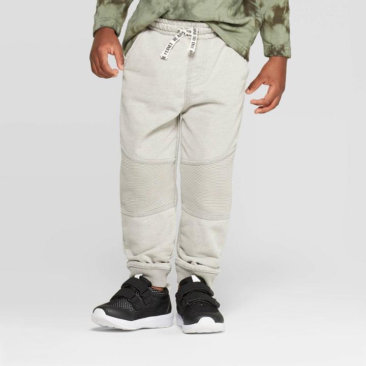 Toddler Boys' Moto Jogger Pants - Art Class Bleached Gray 18m, Toddler Boy's