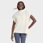 Women's Knit Vest - A New Day Cream One Size, Ivory
