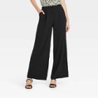 Women's Silky Wide Leg Lounge Pants - Who What Wear Black