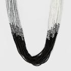 Twisted With Gradient Seed Bead Pattern Necklace - A New Day Black