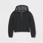 Girls' Henley Hoodie - Art Class Black