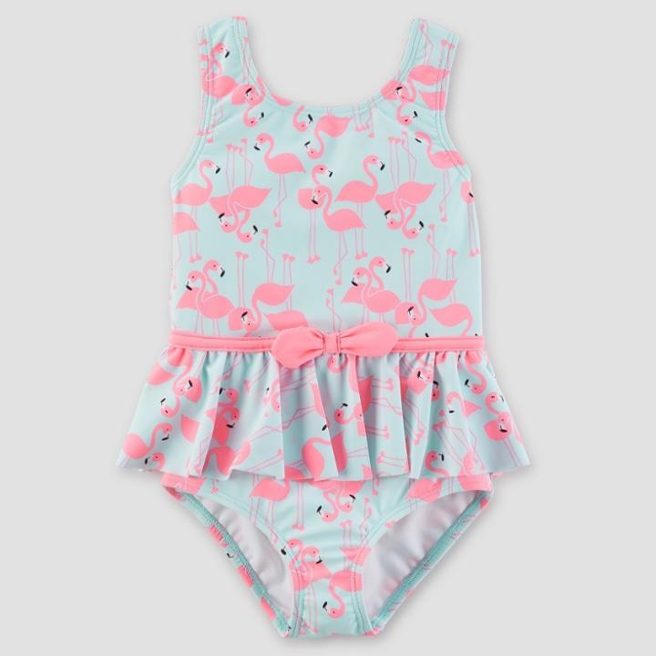 Toddler Girls' Flamingo One Piece Swimsuit - Just One You Made By Carter's Blue