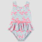 Toddler Girls' Flamingo One Piece Swimsuit - Just One You Made By Carter's Blue