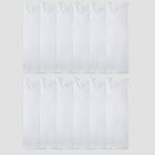 Fruit Of The Loom Men's 12pk Super Value U Neck T-shirt - White