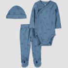 Carter's Just One You  Baby Boys' 3pc Dino Top & Bottom Set With Hat - Blue
