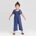 Toddler Girls' Smocked Jumpsuit - Art Class Navy 12m, Toddler Girl's, Blue