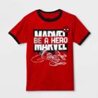 Petiteboys' Short Sleeve Marvel Avengers 'be A Hero' Logo Break T-shirt - Red