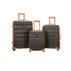 Rockland Melbourne 3pc Expandable Abs Hardside Carry On Spinner Luggage Set - Charcoal, Grey