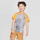 Toy Story Toddler Boys' Sheriff Woody Raglan Short Sleeve T-shirt - Gray