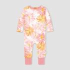 Burt's Bees Baby Baby Girls' Organic Cotton Autumn Picks Jumpsuit - Off-white/pink 6m, Beige/pink/white
