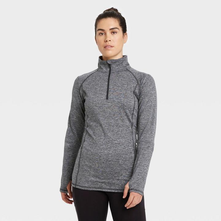 Women's Train 1/2 Zip Pullover - All In Motion Dark Gray