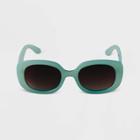 Women's Plastic Retro Oval Sunglasses - A New Day