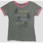 Toddler Girls' Disney Princess Short Sleeve T-shirt - Gray/pink