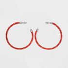 Corded Hoop Earrings - Wild Fable Orange