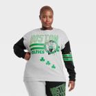 Women's Nba Boston Celtics Plus Size Colorblock Graphic Sweatshirt - Gray