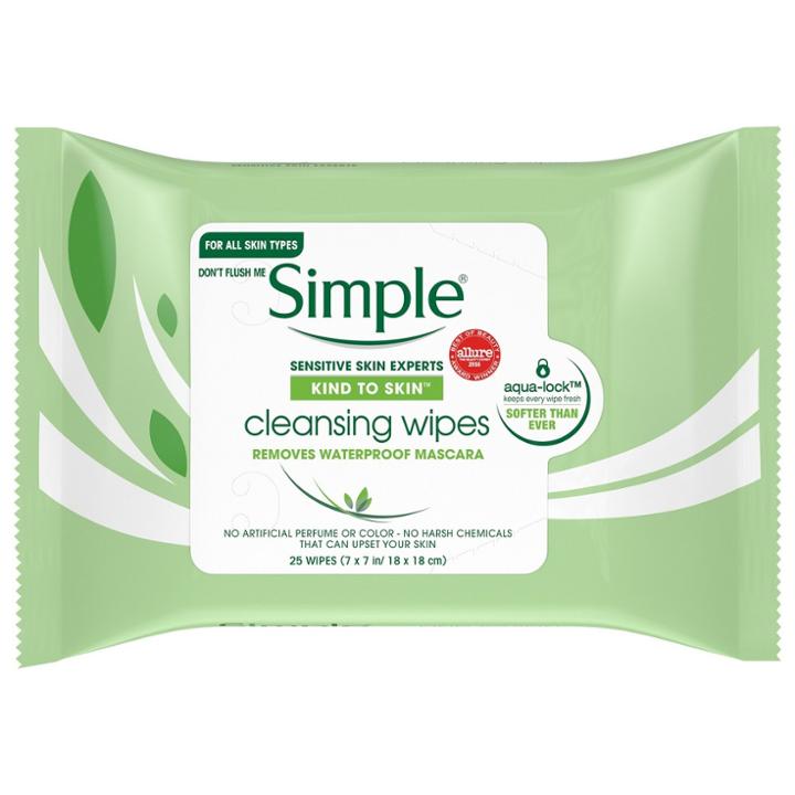 Unscented Simple Kind To Skin Cleansing Facial Wipes
