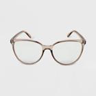 Women's Crystal Oversized Cateye Blue Light Filtering Glasses - Wild Fable Brown