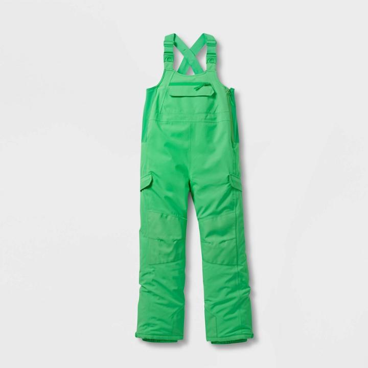Kids' Sport Snow Bib With 3m Thinsulate Insulation - All In Motion Green