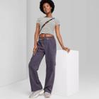 Women's Low-rise Straight Leg Cargo Pants - Wild Fable Dark Purple
