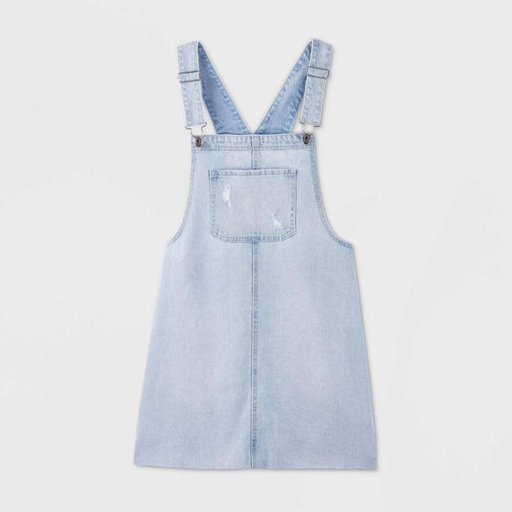 Women's Sleeveless Denim Pinafore Dress - Wild Fable Blue