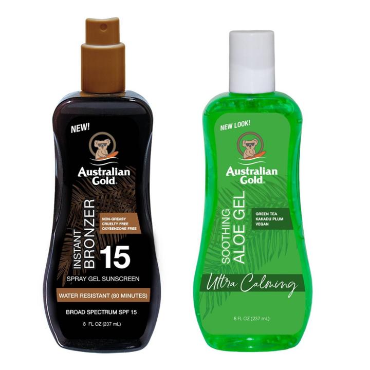 Australian Gold Soothing Aloe Sunscreen Spray Gel - Spf 15