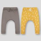 Lamaze Baby Organic Cotton 2pk Raindrop Harem Pants - Honey Yellow Newborn