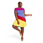 Women's Plus Size Colorblock Off The Shoulder Dress - Stephen Burrows For Target 3x, Women's, Size: 3xl,