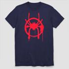 Men's Marvel Spiderverse Miles Morales Short Sleeve Graphic T-shirt - Navy