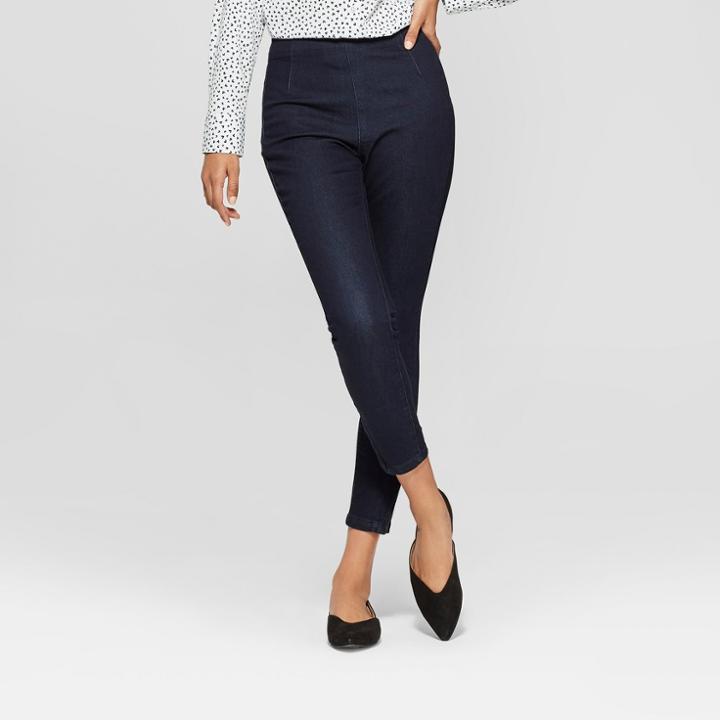 Women's Skinny High-rise Denim Ankle Pants - A New Day Indigo