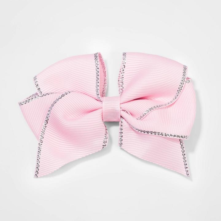 Girls' Lurex Edge Hair Clip - Cat & Jack Pink