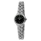 Peugeot Watches Women's Peugeot Silver-tone Bracelet Black Dial Watch -